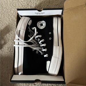 WOMENS BLACK PLATFORM CONVERSE